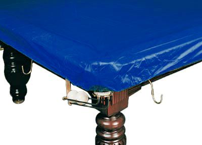 Покрывало для стола 9 ф (влагостойкое, темно-синее, резинки на лузах) - фото