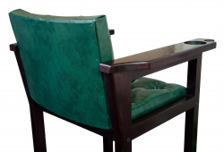 Кресло бильярдное из ясеня (мягкое сиденье + мягкая спинка, цвет махагон)- фото4