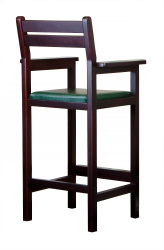 Кресло бильярдное из ясеня (мягкое сиденье, цвет махагон)- фото2